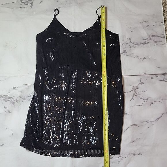 A New Day Black Sequin Slip Dress - Picture 7 of 7